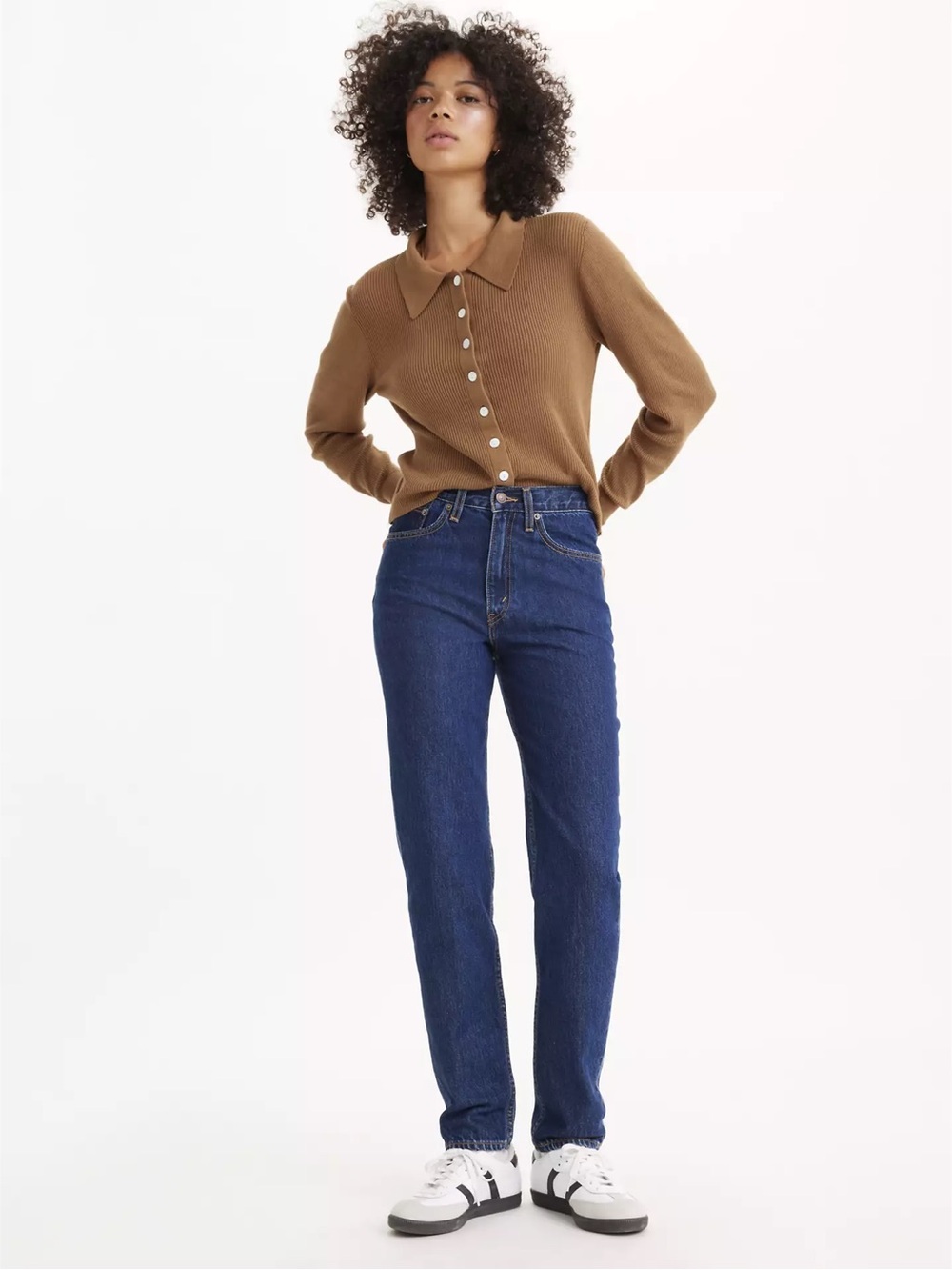 Levi's Straight-Leg Jeans in Dark Blue Denim